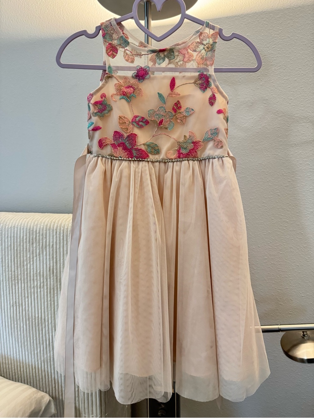Lot of 2 Girls Tulle Formal Dresses - 6-7